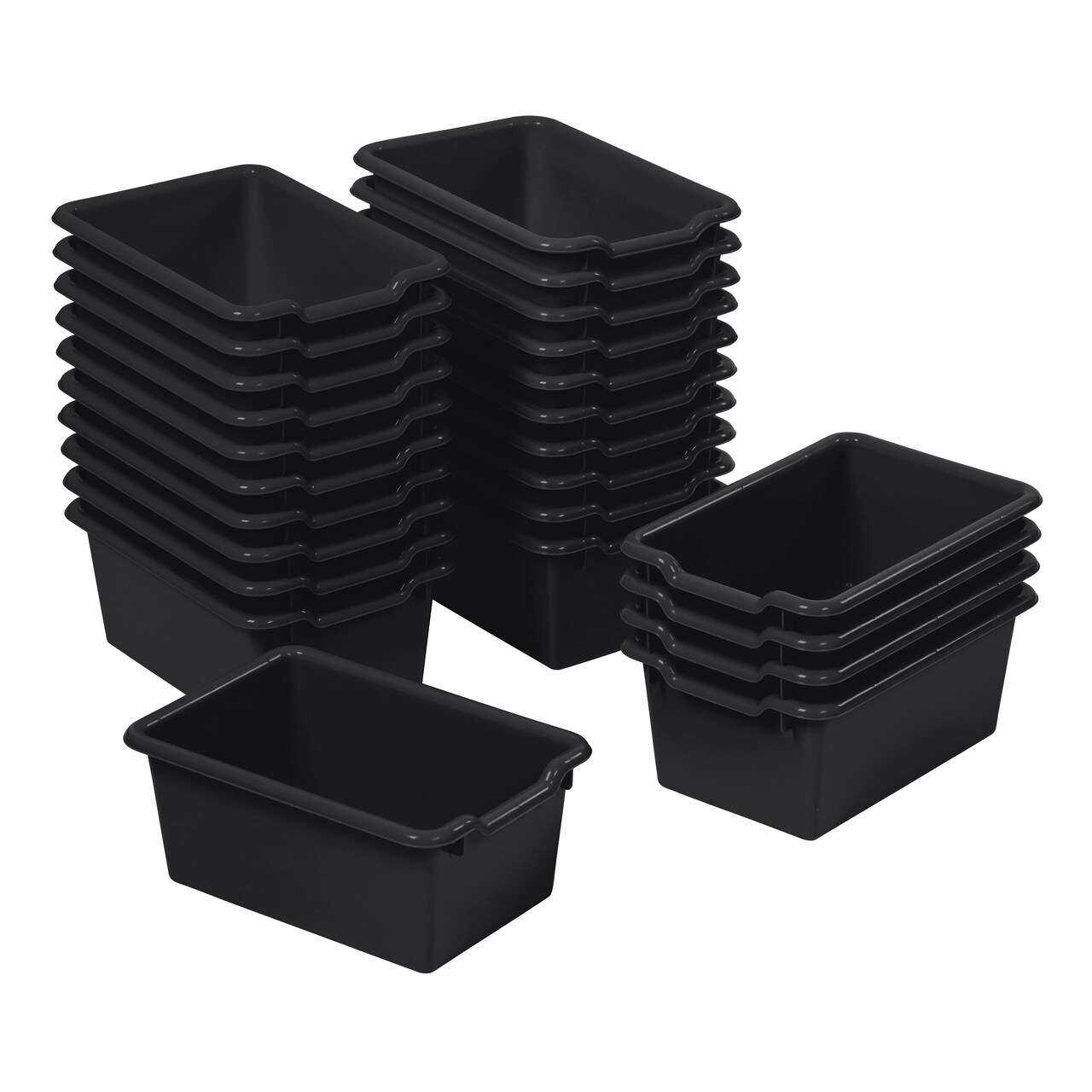 Scoop Front Storage Bins, Multipurpose Organization, 25-Pack